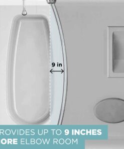 Zenna Home NeverRust Aluminum Double Curved Tension Shower Curtain Rod, 50 to 72-Inch, Satin Nickel 30 71BBXZ4t87L