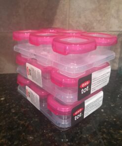 OXO Tot 2 ounce Baby Blocks Food Storage Containers, Pink 22 71BBfXBebAL