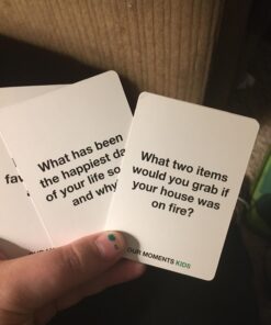 OUR MOMENTS Kids: 100 Conversation Starter Cards for Families and Kids - Relationship Building - Car Travel, Road Trip & Card Game for Healthy Loving Family - Questions for Family Activities 35 71BBg UYm8L