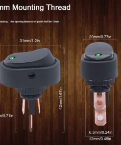 COONLINE 12V 30A Toggle Switch Rocker Switch Waterproof LED Blue Green Yellow Red Lighted 3P SPST On-Off Control for Car Truck Boat Marine Auto Motorcycle 4Pcs Colorful 10 71BC4zwbMtS