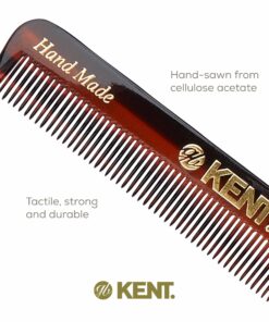 Kent Slim Jim Handmade All Fine Tooth Pocket Comb for Men, Hair Comb Straightener for Everyday Grooming Styling Hair, Mustache and Beard, Use Dry or with Balms, Saw Cut Hand Polished, Made in England 1 Pack 14 71BCHQHkSWL