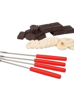 Electric Fondue Maker Deluxe Set w 4 Forks, Removable Serving Tray & Melting/Warming Setting - Great for Dipping Snacks Marshmallows Bread in Chocolate, Caramel, Cheese, Sauce - Appetizers & Desserts 22 71BCrhUVML