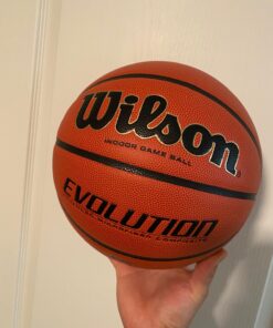 WILSON Evolution Indoor Game Basketballs - Size 5, Size 6 and Size 7 Brown - Game Ball Size 7 - 29.5" 42 71BDarr6pL