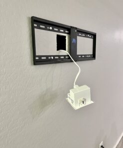 PowerBridge Two-CK Dual Outlet TV Cord Hider for Wall Mounted TV’s - Recessed in-Wall Cable Hider System for Power & Low Voltage - Matches Existing Outlets - Hide Wires with This Easy DIY Install Kit Dual Power 75 71BEVLq7D3L