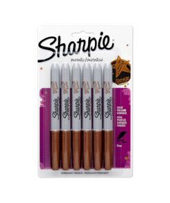 Sharpie Metallic Fine Point Permanent Marker, Metallic Bronze, 6-Pack