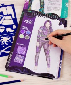 Make It Real - Disney Descendants 3 Sketchbook. Fashion Design Drawing and Coloring Book for Girls. Includes Evie and Descendants 3 Sketch Pages, Stencils, Stickers, and Design Guide 14 71BG0JJCDeL