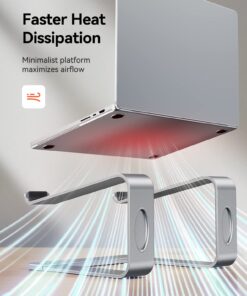 LORYERGO Laptop Stand, Ergonomic Computer Stand Laptop Riser for Desk, Laptop Stand Desk Holder Compatible with Most 10-15.6” Laptops, Silver A-Silver 26 71BGRqIBsDL
