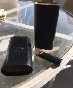 Mantello Black Leather Cigar Case with Interior Cedar Lining 21 71BGf7WRnVL