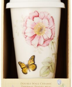 Lenox 837583 Butterfly Meadow Thermal Travel Mug, Multicolor, 1 Count (Pack of 1) 25 71BHz1REsL