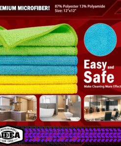 AIDEA Microfiber Cleaning Cloths-50 Pack, Premium All-Purpose Car Cloth, Lint Free Dust Cloth Cleaning Rags, Absorbent Cleaning Towel for Cars, SUVs, House, Kitchen, Window, Gifts(12in.x12in.) 22 71BId0BKb6L