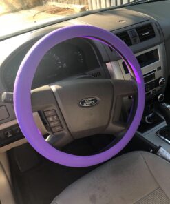 Steering Wheel Cover Auto Car Silicone Great Grip Anti-Slip Steering Cover Diameter 36-38cm/14-15inch (Purple) Purple 40 71BJTi2ZH1L