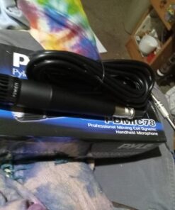 PYLE-PRO Professional Handheld Moving Coil Microphone - Dynamic Cardioid Unidirectional Vocal, Built-in Acoustic Pop Filter, Includes 15ft XLR Audio Cable to 1/4'' Audio Connection - Pyle PDMIC78,Black Mic 31 71BK12NiuDL