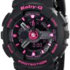Casio Women's BA-111-1ACR Baby-G Analog-Digital Display Quartz Black Watch