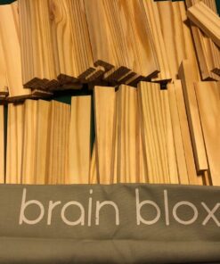 Brain Blox Natural Wooden Blocks for Kids Ages 4-8 - Montessori Blocks for Hands-on Learning - STEM and Architecture for Kids (100 Building Blocks) 22 71BM1Y106pL