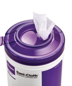 Super Sani-Cloth Germicidal Disposable Wipe - Fast 2-Minute Contact Time, Great for High-Touch Surfaces and Devices - Large Canister, 6 in. x 6.75 in. 160 Count (Pack of 1) 33 71BM4EIFaHL