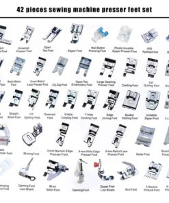 Professional Domestic 42 PCS Sewing Machine Sewing Foot Presser Foot Set with Manual for Brother, Singer, Babylock, Janome, Elna, Toyota, New Home, Simplicity and Kenmore Low Shank Sewing Machines 16 71BM4yBQ2YL