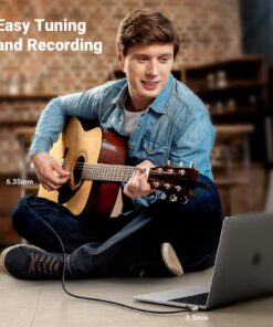 UGREEN 1/8 to 1/4 Stereo Cable 3.5mm TRS to 6.35mm Audio Cable Guitar to Aux Male Cord with Zinc Alloy Housing and Nylon Braid for Guitar, Laptop, Home Theater Devices, Speaker and Amplifiers 10FT 17 71BMQjaH6dL