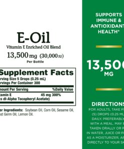 Nature's Bounty Vitamin E Oil, Supports Immune & Antioxidant, 30,000IU Vitamin E, Topical or Oral, 2.5 fl Oz 23 71BMl9kxmGL