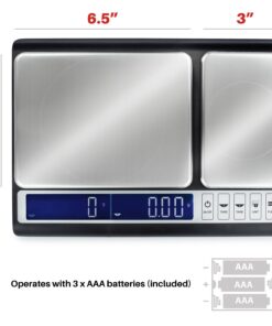 Smart Weigh Culinary Kitchen Scale 10 kilograms x 0.01 Grams, Digital Food Scale with Dual Weight Platforms for Baking, Cooking, Food, and Ingredients 42 71BN u6LLuL