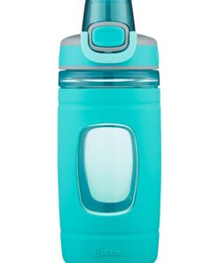 Bubba Flo Kids Water Bottle with Leak-Proof Lid, 16oz Dishwasher Safe Water Bottle for Kids, Impact and Stain-Resistant, Aqua Waters Single 22 71BNWRbmKVL