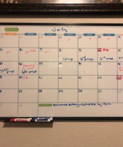 JILoffice Dry Erase Calendar Whiteboard - Magnetic White Board Calendar Monthly 36 X 24 Inch, Black Aluminum Frame Wall Mounted Board for Office Home and School Calendar 36 x 24 Inch 39 71BNi3ubUL