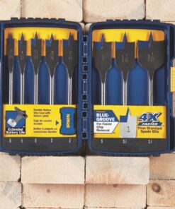 Alternative view of IRWIN Tools SPEEDBOR Blue Groove Pro Spade Bit Set with Case, 8-Piece (341008)