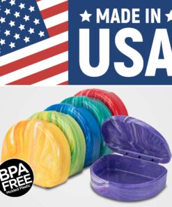 Marble Retainer Cases, Assorted Colors, Pack of 6 16 71BOfd6kICL