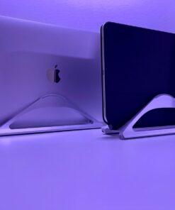 HumanCentric Vertical Laptop Stand for Desks (Silver) | Adjustable Holder to Dock Apple MacBook, MacBook Pro, and Other Laptops to Organize Work & Home Office Silver 37 71BOidp6OjL 1