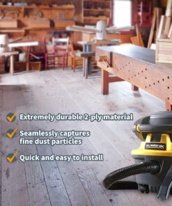 POWERTEC VF3501, WS32045F Replacement Bags for Ridgid & Workshop 3-4.5 Gallon Wet/Dry Vacs, Fits WD40500, WD40700, WD40501, WD45500, WD45220, 5PK (75017) 3-4.5 Gal, 5 PK 12 71BPwQG1QDL