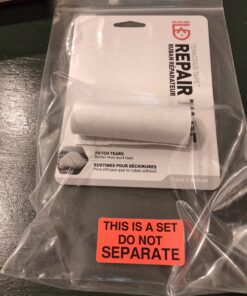 GEAR AID Tenacious Tape 3”x20” Fabric and Vinyl Gear Repair Tape, Quickly Fix Holes and Rips in Puffy Jackets, Rain and Snow Gear, Tents, Sleeping Bag and More, Clear, 2 Pack 31 71BQOpCUMJL