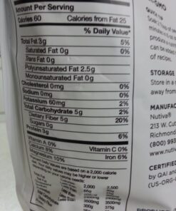 Nutiva USDA Organic Premium Nutrient-Dense Raw Black Chia Seeds with 3g Protein & 5g Fiber for Salads, Yogurt & Smoothies, Non-GMO, Vegan, Gluten-Free, Keto & Paleo, 32 Ounce (Pack of 1) 32 Ounce (Pack of 1) 54 71BRFrgjpnL