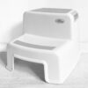 Dual Height 2 Step Stool for Kids | Slip Resistant Soft Grip Toddler's Stool for Potty Training and Use in The Bathroom or Kitchen | BPA Free for Comfort and Safety (1 Pack, Grey) 1 Count (Pack of 1) Gray 11 71BRKypT0hL