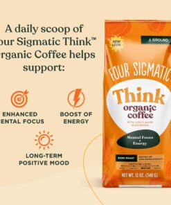 Four Sigmatic Mushroom Ground Coffee, Lion's Mane, 12 Ounce Think w/ Lion's Mane & Chaga 12 Ounce (Pack of 1) 25 71BSZK8zNpL 1