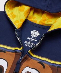 Paw Patrol Boys' Toddler Character Big Face Zip-up Hoodies 4T Chase Navy 10 71BSnudtk8S