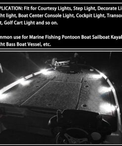 Shangyuan Marine Boat Lights, Utility Led Interior Lights For Boat Deck Courtesy Transom Cockpit Light, 12v Waterproof Marine Lighs For Yacht Fishing Pontoon Boat Sailboat Kayak Bass Boat Vessel, 6Pcs white 29 71BSxMB6BL