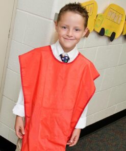 School Smart - 86520 Vinyl Art Smock Apron, 22 x 16 Inches, Red 14 71BU314WuWL