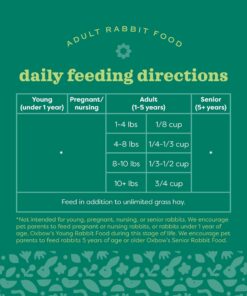 Oxbow Essentials Adult Rabbit Food - All Natural Adult Rabbit Pellets - Veterinarian Recommended- No Seeds, Fruits, or Artificial Ingredients- All Natural Vitamins & Minerals- Made in the USA- 10 lb. 10 Pound (Pack of 1) 25 71BURtbkRsL 1