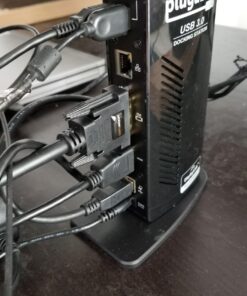 Plugable Universal Laptop Docking Station Dual Monitor for Windows and Mac, DisplayLink USB 3.0 or USB C Dock, (Dual Video: HDMI and HDMI/DVI/VGA, Gigabit Ethernet, Audio, 6 USB Ports) 34 71BUTbXaVcL