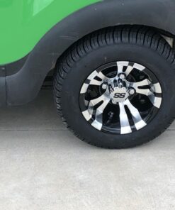 10" VAMPIRE Machined/Black GOLF CART WHEELS AND 205/50-10 Low Profile Golf Cart Tires Combo - Set of 4 28 71BUVxL2gL
