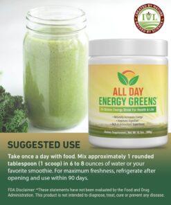IVL - All Day Energy Greens - Supplement Powder Mix Drink, Greens Powder Superfood, Juice and Smoothie Mix - Super Greens Blend for Optimal Nutrition, Energy & Digestion, Green Juice Superfood Boost 14 71BVH9NU1dL