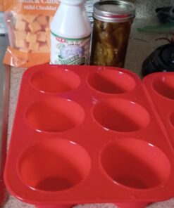 Silicone Texas Muffin Pans and Cupcake Maker, 6 Cup Jumbo, Set of 2, Professional Use Muffin Pan Jumbo 6 Cup 2PCS 39 71BW5wlZOvL