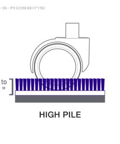ES Robbins EverLife Anchor Bar Lipped Vinyl Chair Mat for High Pile Carpet, 45 by 53-Inch, Clear 17 71BWAAbYJeL