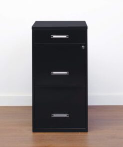 Office Dimensions 20225 File Cabinet, 18-Inch, Black 3 Drawer 30 71BWduOzp6L