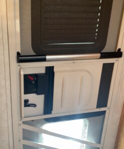 Camco Camper/RV Screen Door Cross Bar | Protects the Screen Door & Allows for Easier Exit from Travel Trailer | Adjusts from 21-5/8-Inches to 28-5/8-Inches (42183) Black Standard 27 71BWt9yupxL 1
