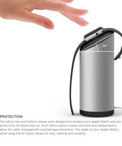 elago W Charging Stand Compatible with Apple Watch Series Ultra2/Ultra/9/8/7/6/SE/5/4/3/2/1/SE (49mm, 45mm, 44mm, 42mm, 41mm, 40mm, 38mm) (Silver) Silver 16 71BXTZKwxL