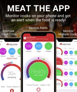 MEATER Block: 4-Probe Premium WiFi Smart Meat Thermometer | for BBQ, Oven, Grill, Kitchen, Smoker, Rotisserie | iOS & Android App | Apple Watch, Alexa Compatible | Dishwasher Safe 29 71BXr60HHGL