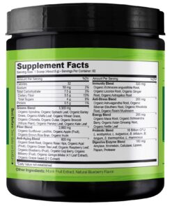 NATURELO Raw Greens Superfood Powder - Wild Berry Flavor - Boost Energy, Detox, Enhance Health - Organic Spirulina - Wheat Grass - Whole Food Nutrition from Fruits & Vegetables - 60 Servings 60 Servings (Pack of 1) 20 71BXsTFkl4L