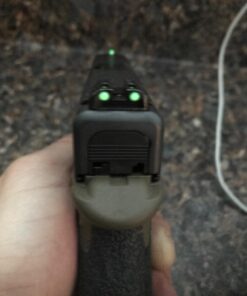 TRUGLO TFO Tritium & Fiber-Optic Handgun Sight | Snag-Resistant Front & Rear Bright Night Sights, Compatible with Glock Handguns Green Glock Low Set 41 71BYi0qYV2L