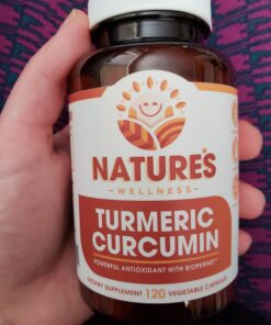 1600mg Organic Turmeric Curcumin w/Bioperine and Black Pepper | Non-GMO | Natural Joint Support | Highest Potency with 95% Standardized Curcuminoids | Gluten Free | 120 Vegetarian Caps 28 71BYp23PtoL