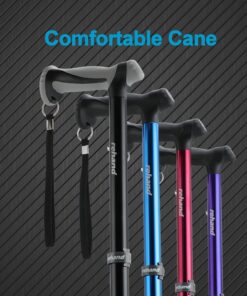 REHAND Walking Cane - Foldable, Adjustable, Collapsible Walking Canes for Men & Women, Pivot Tip, with Travel Bag | Walking Sticks for Seniors & Adults Ocean Blue 71 71BYrHB0U8L